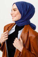 Valorscarf Koyu Kot Mavi Pamuk Kraş Şal