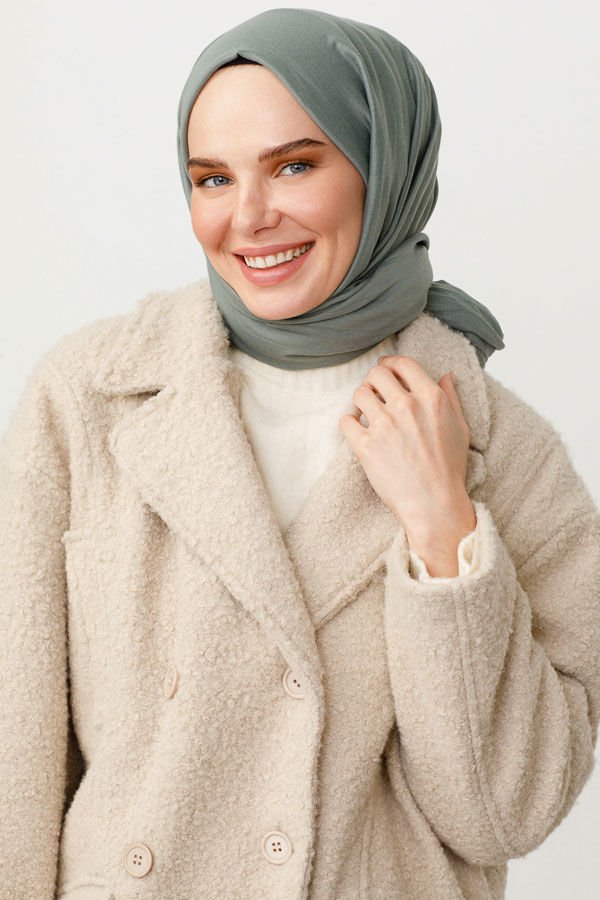 Valorscarf Çiğ Badem Pamuk Kraş Şal
