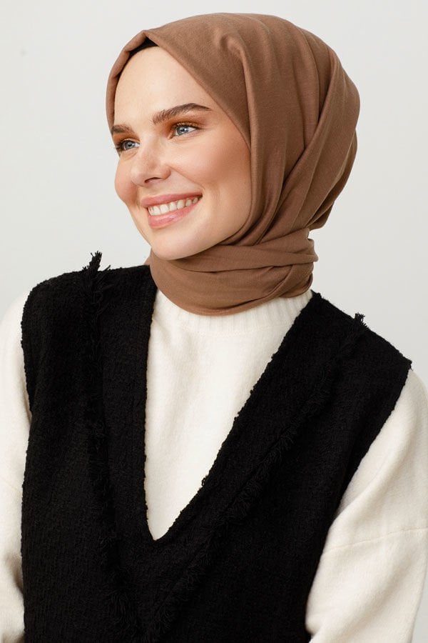 Valorscarf  Açık Kahve  Pamuk Kraş Şal