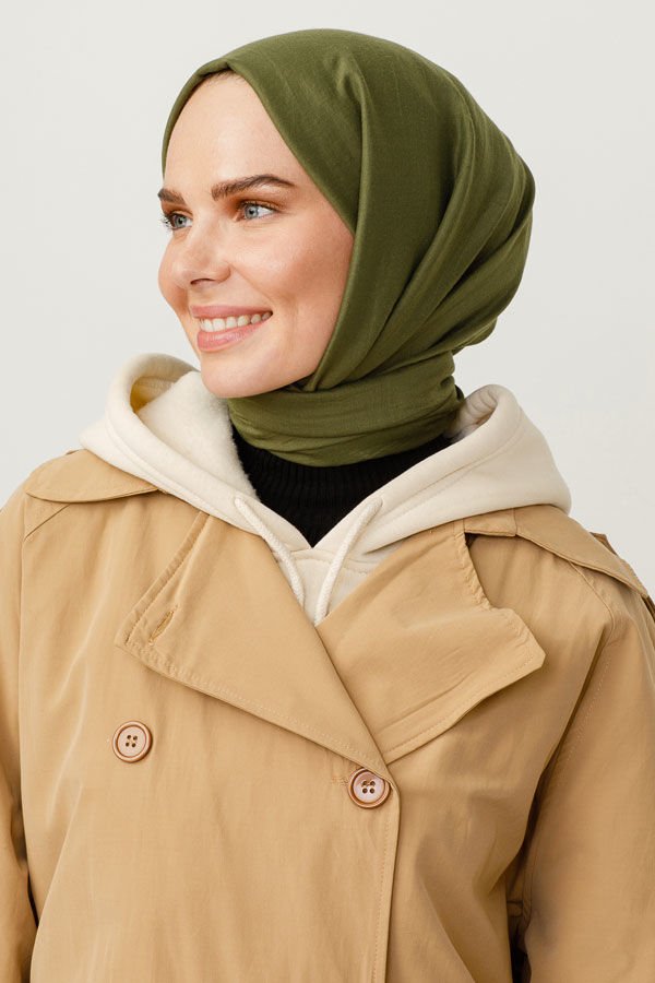 Valorscarf  Haki Pamuk Kraş Şal