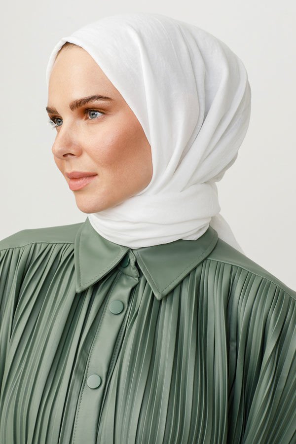 Valorscarf  Beyaz Pamuk Kraş Şal