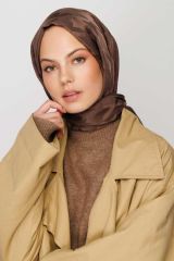 Siyah Kazayağı Desen İpeksi Jakar Şal