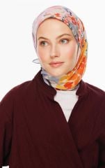 Soft Garden Desen Pamuk İpek Eşarp