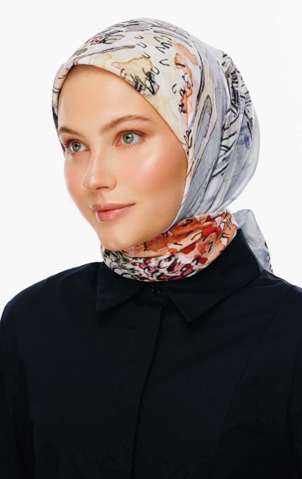 Valorscarf Amour Desen Pamuk ipek Esarp
